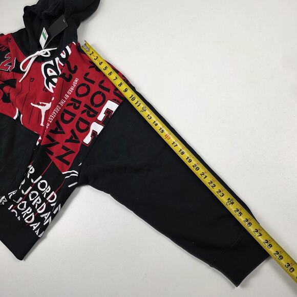 Jordan Hoodie Womens Extra Large Black Red Loose Fit Air 23 Graphic Pullover NBA - Picture 7 of 12